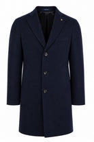 Cappotto monopetto 3/4 in lana 