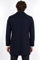 Cappotto monopetto 3/4 in lana 