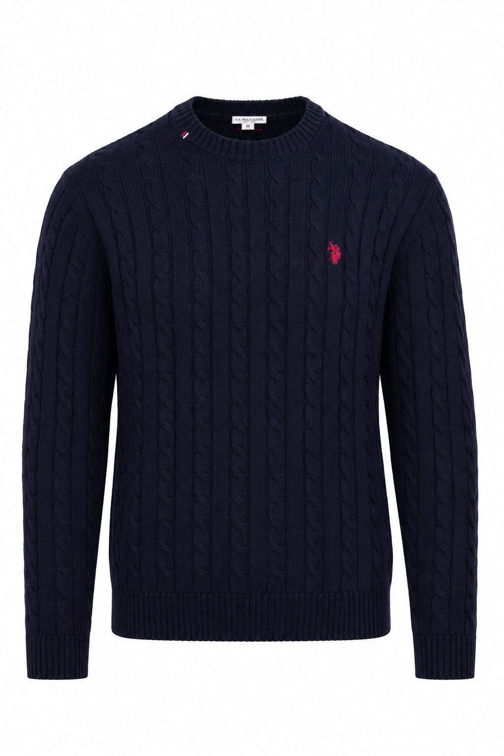Maglia Girocollo trecce con logo 