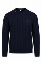 Maglia Girocollo trecce con logo 
