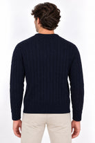 Maglia Girocollo trecce con logo 