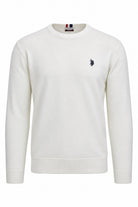 Maglia girocollo in lana con logo 