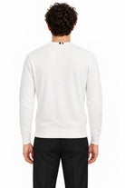 Maglia girocollo in lana con logo 