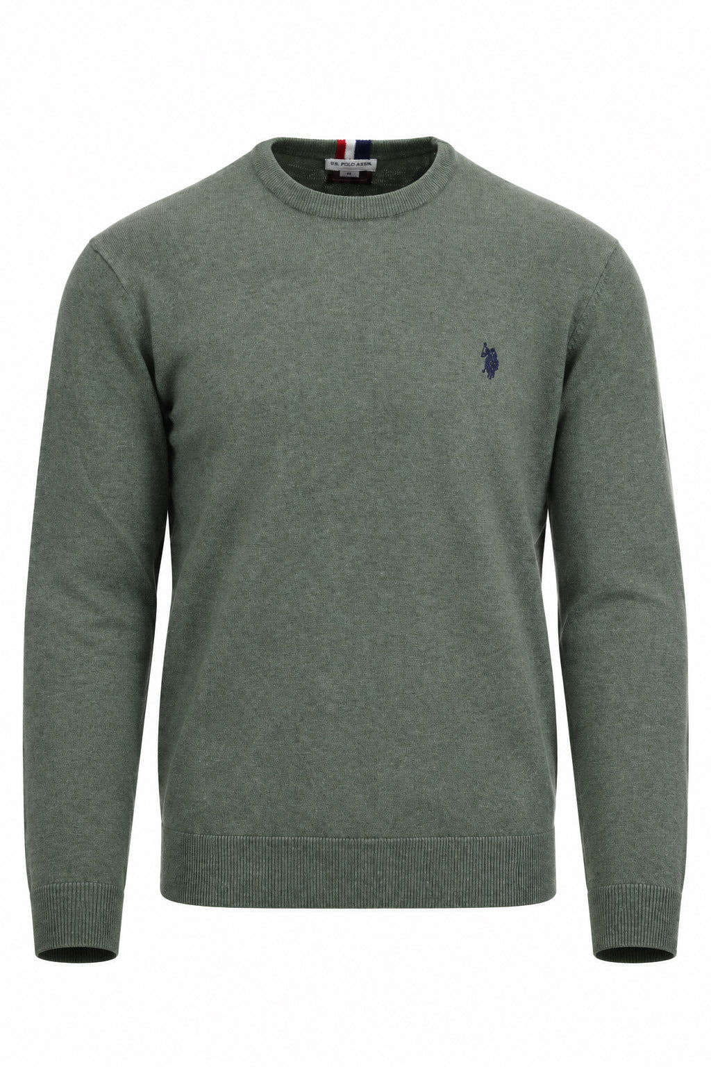 Maglia girocollo in lana con logo 