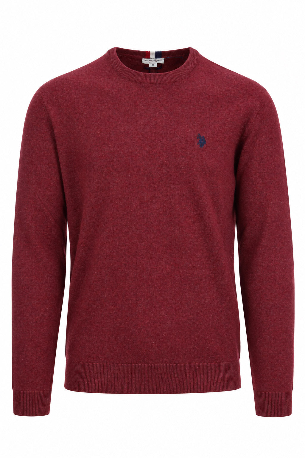 Maglia girocollo in lana con logo 