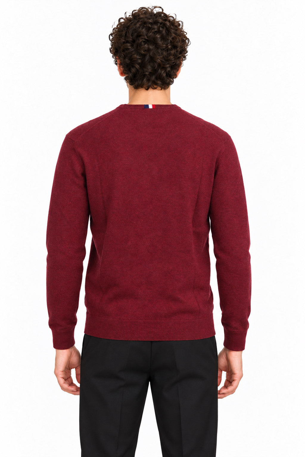 Maglia girocollo in lana con logo 