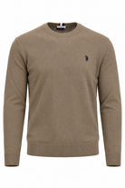 Maglia girocollo in lana con logo 