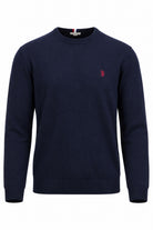 Maglia girocollo in lana con logo 