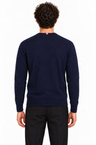 Maglia girocollo in lana con logo 