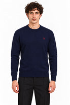 Maglia girocollo in lana con logo 