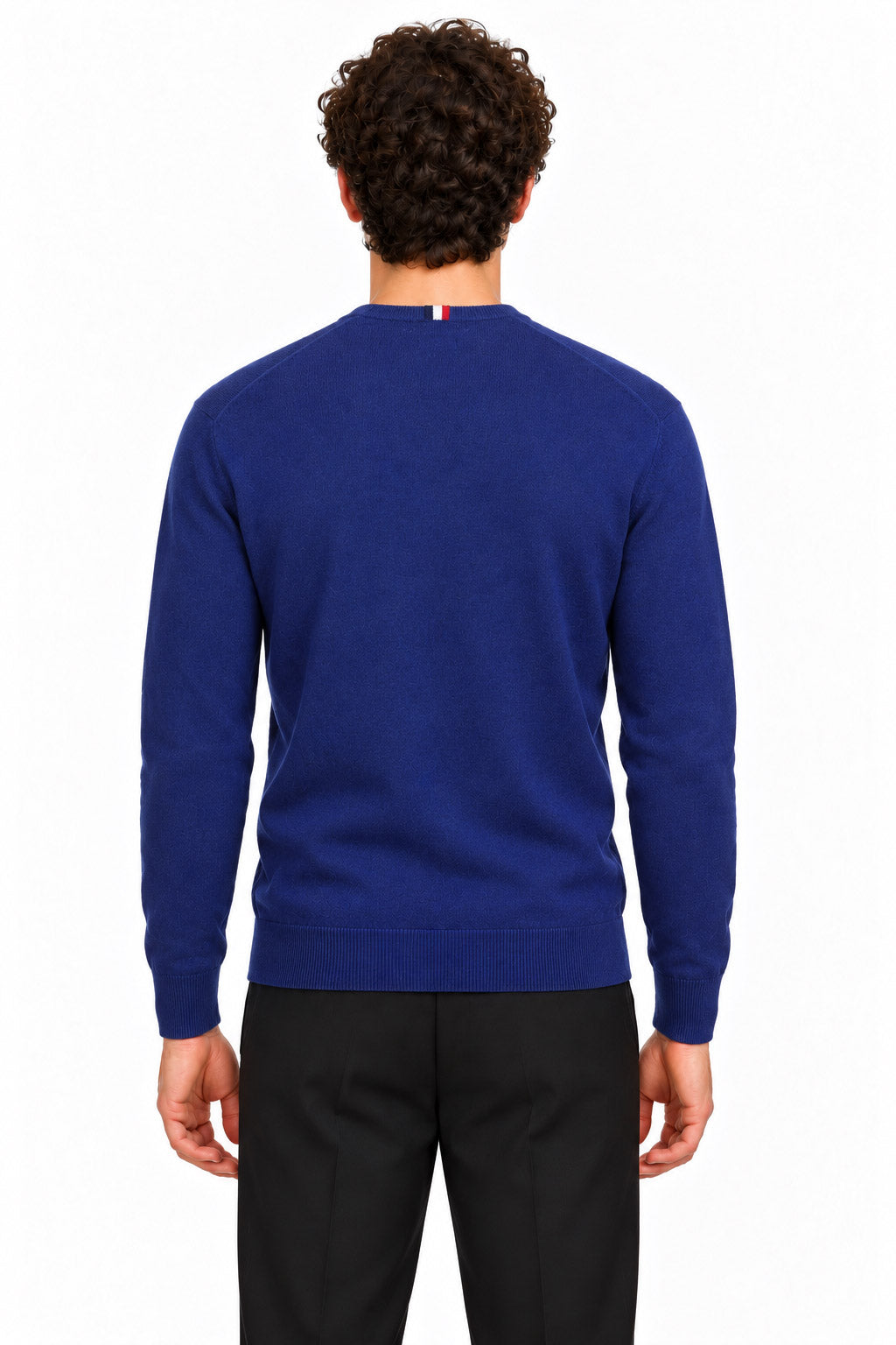 Maglia girocollo in lana con logo 