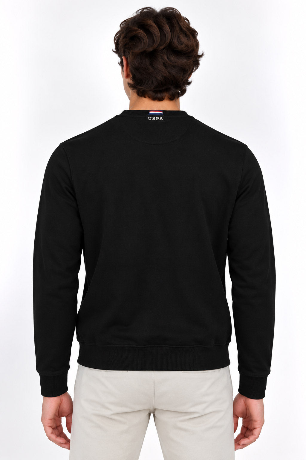Felpa girocollo uomo con logo 
