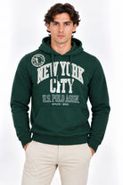 Felpa Uomo Riku con Cappuccio e Maxi Scritta New York 