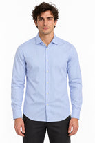 Camicia uomo in cotone bastoncino a righe 