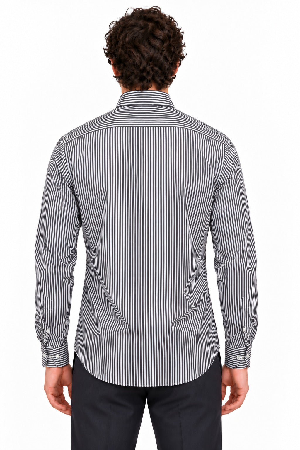 Camicia uomo in cotone bastoncino a righe 