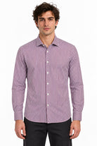 Camicia uomo in cotone bastoncino a righe 