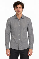 Camicia uomo in cotone bastoncino a righe 