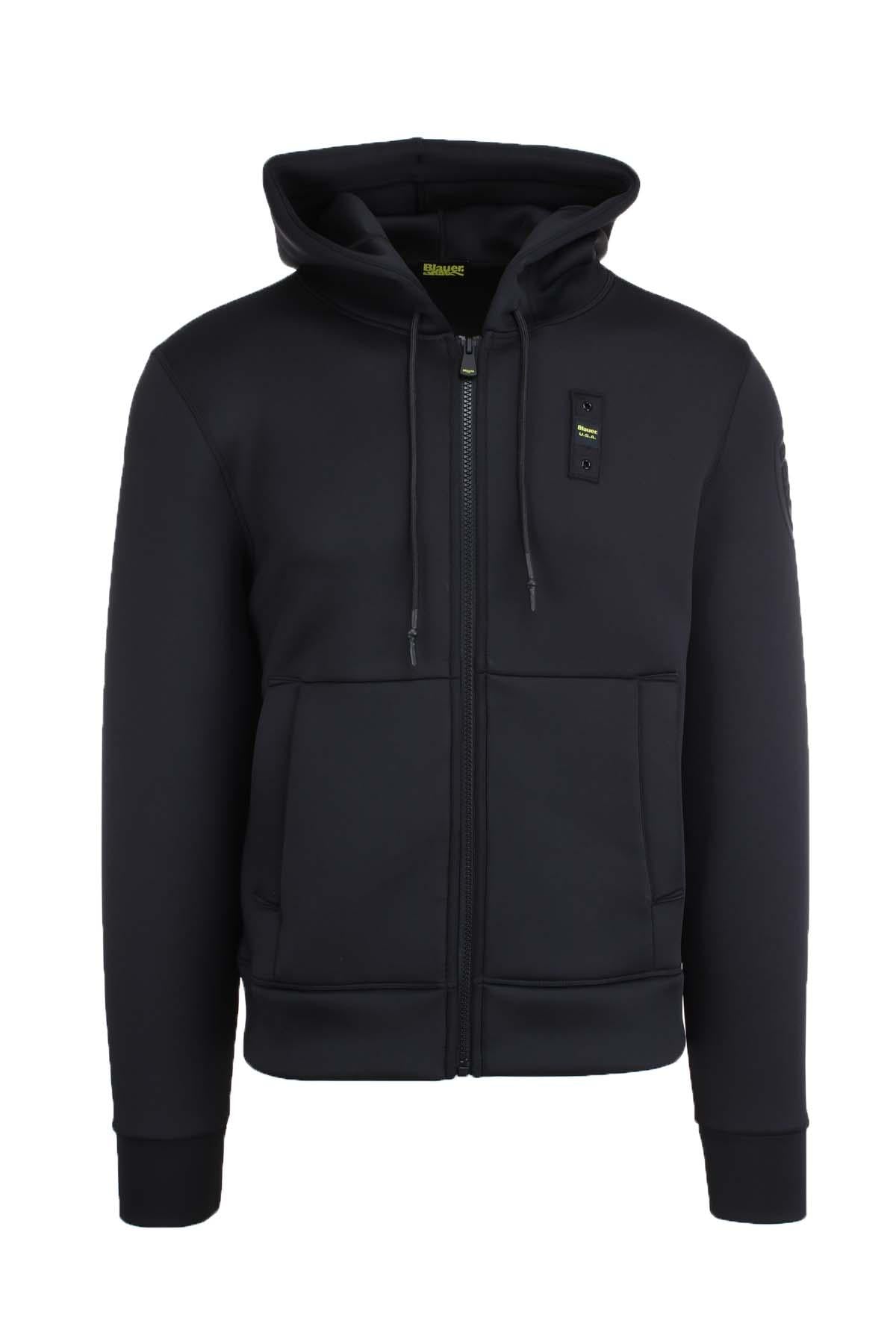 Felpa zip in neoprene con cappuccio COLBY NEOPRENE 
