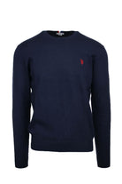 Maglia girocollo in lana cachemire con logo 
