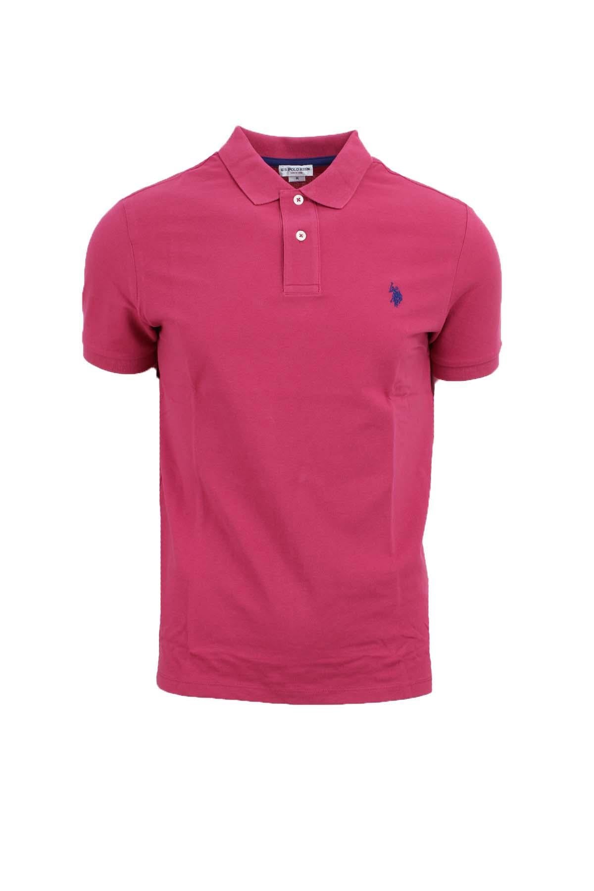Polo mezza manica tinta unita con logo 