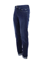 Jeans denim 5 tasche con toppe 