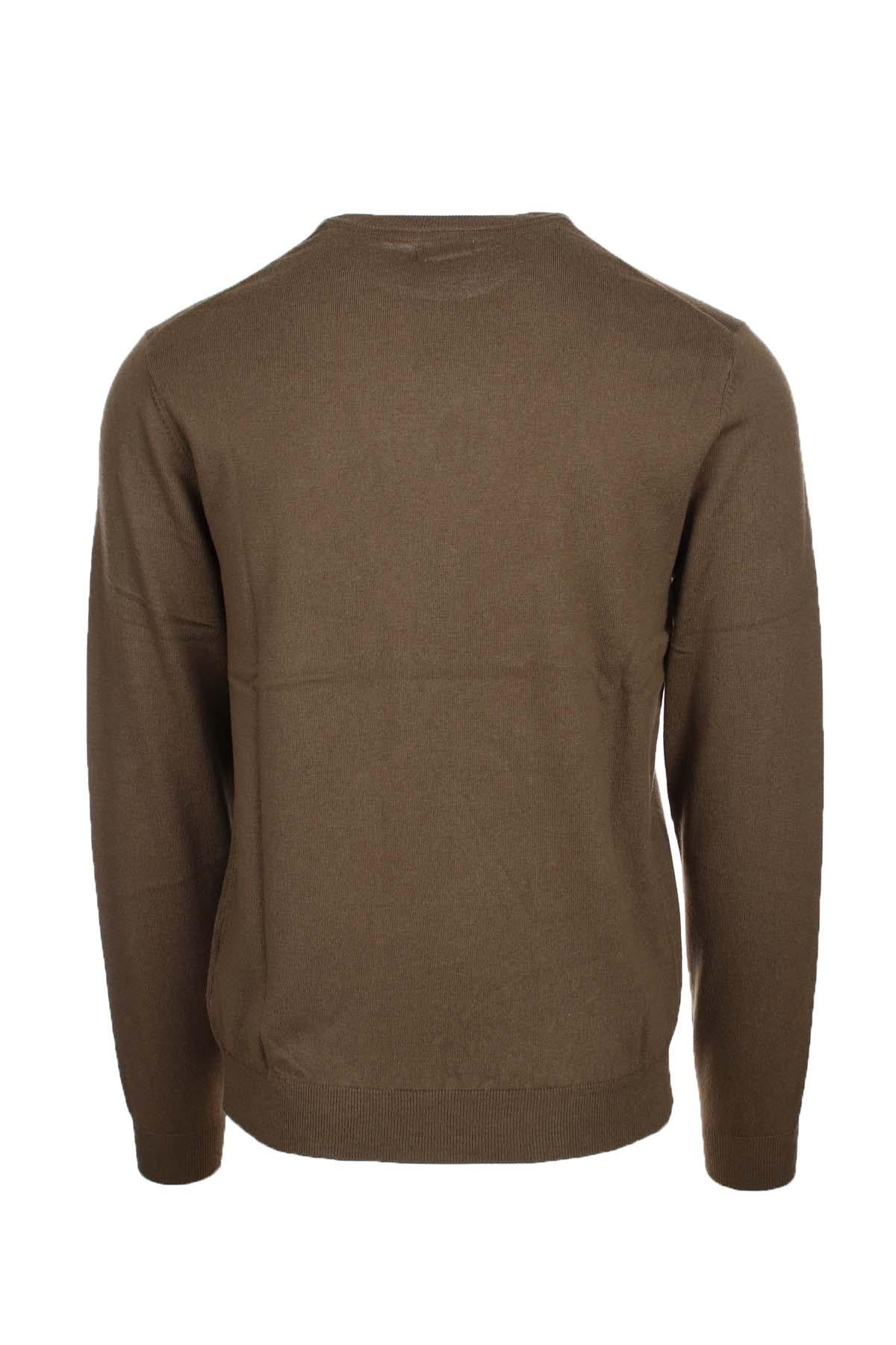 Maglia girocollo in lana e cotone 