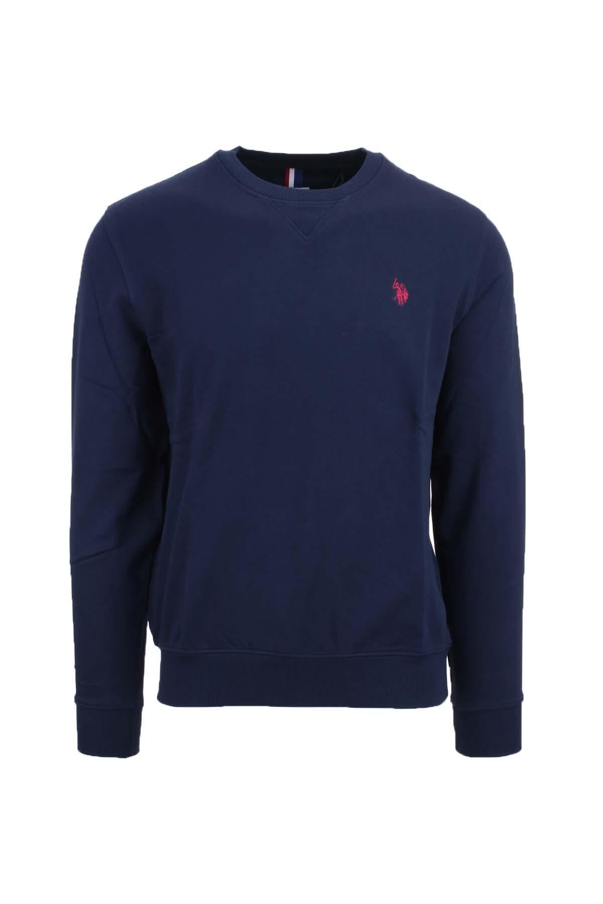 Felpa girocollo in cotone con logo 