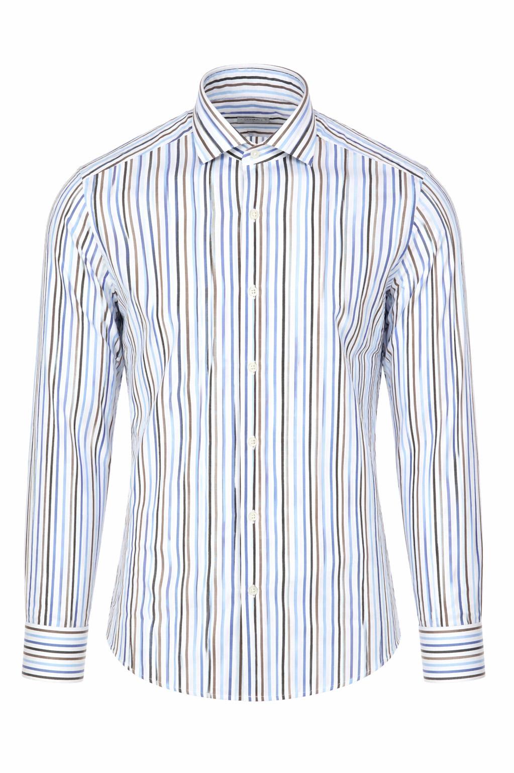 Camicia Uomo a Righe Multicolor in Cotone 