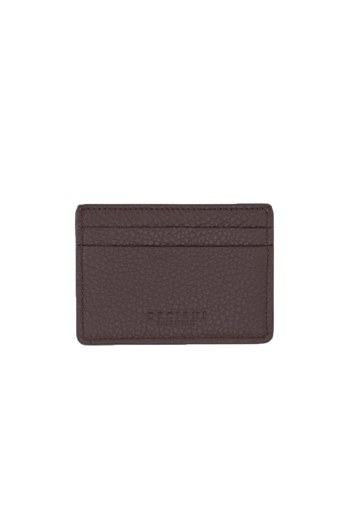 Portacarte in pelle martellata con protezione RFID 