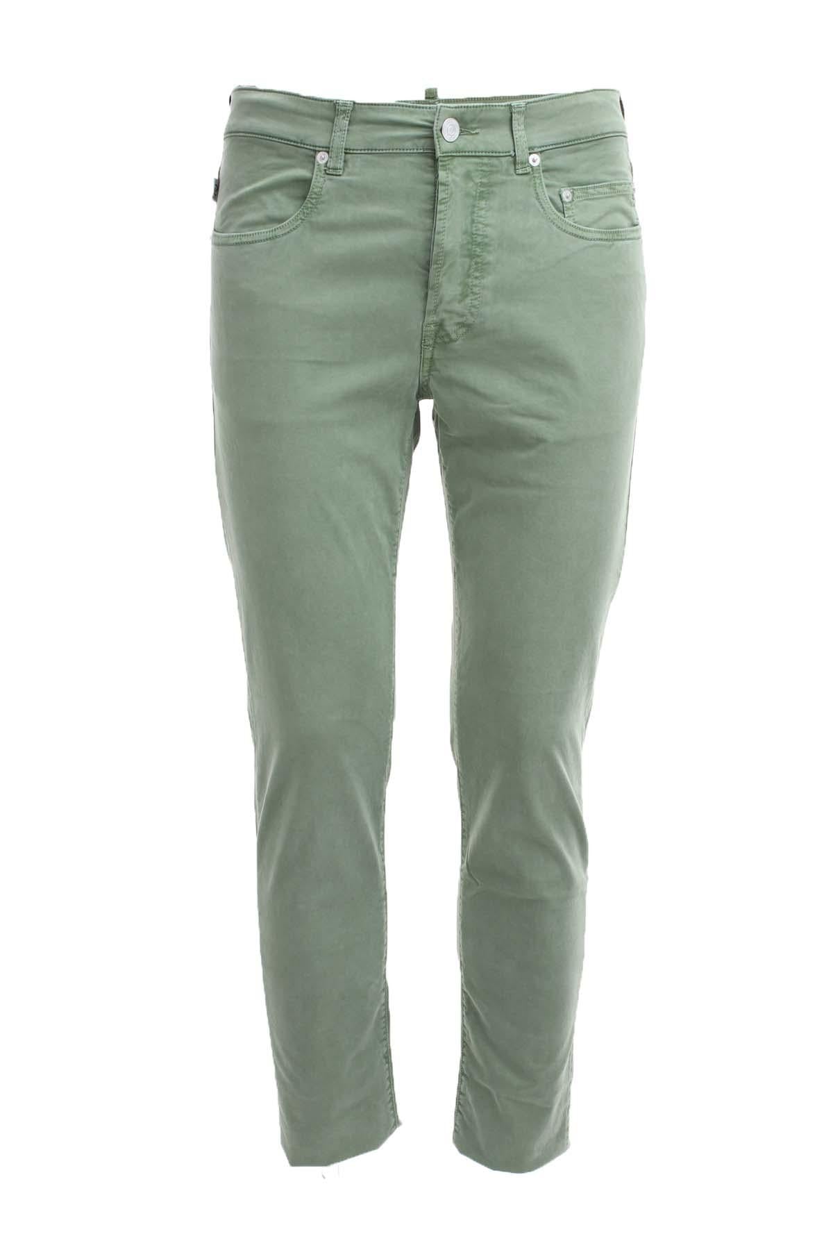 Pantalone in raso cotone 5 tasche 