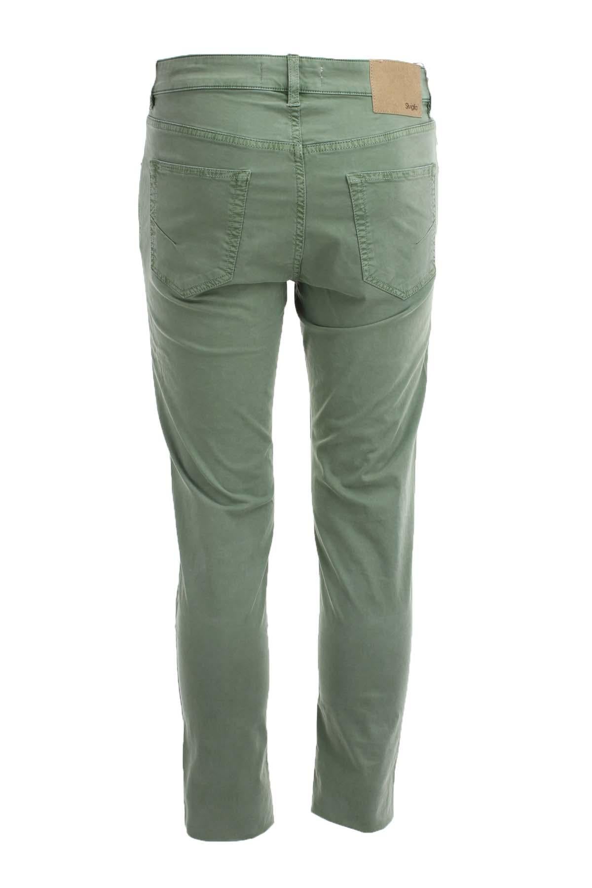 Pantalone in raso cotone 5 tasche 