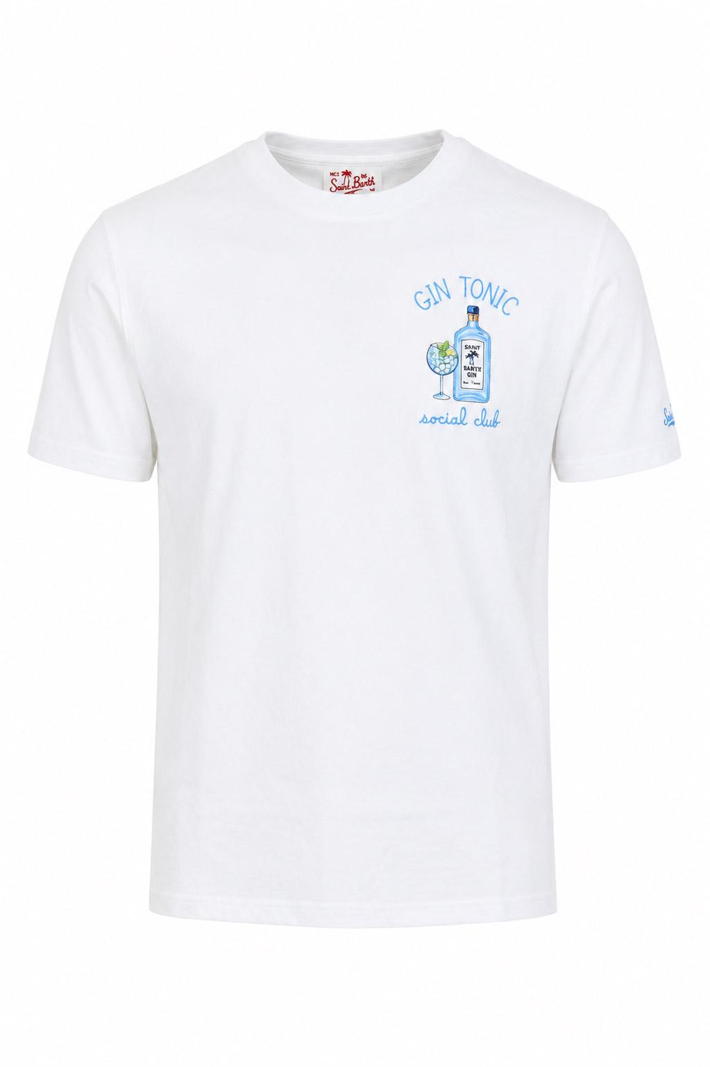 T-shirt in cotone "Gin Tonic Social Club" 