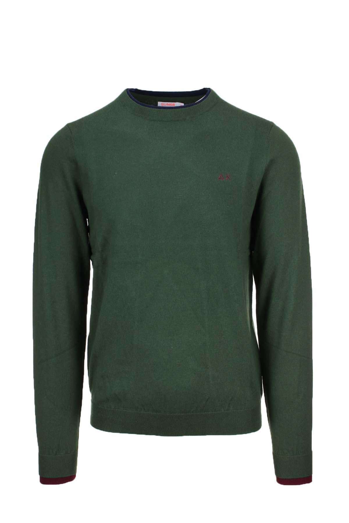 Maglia pullover girocollo lana e cotone 