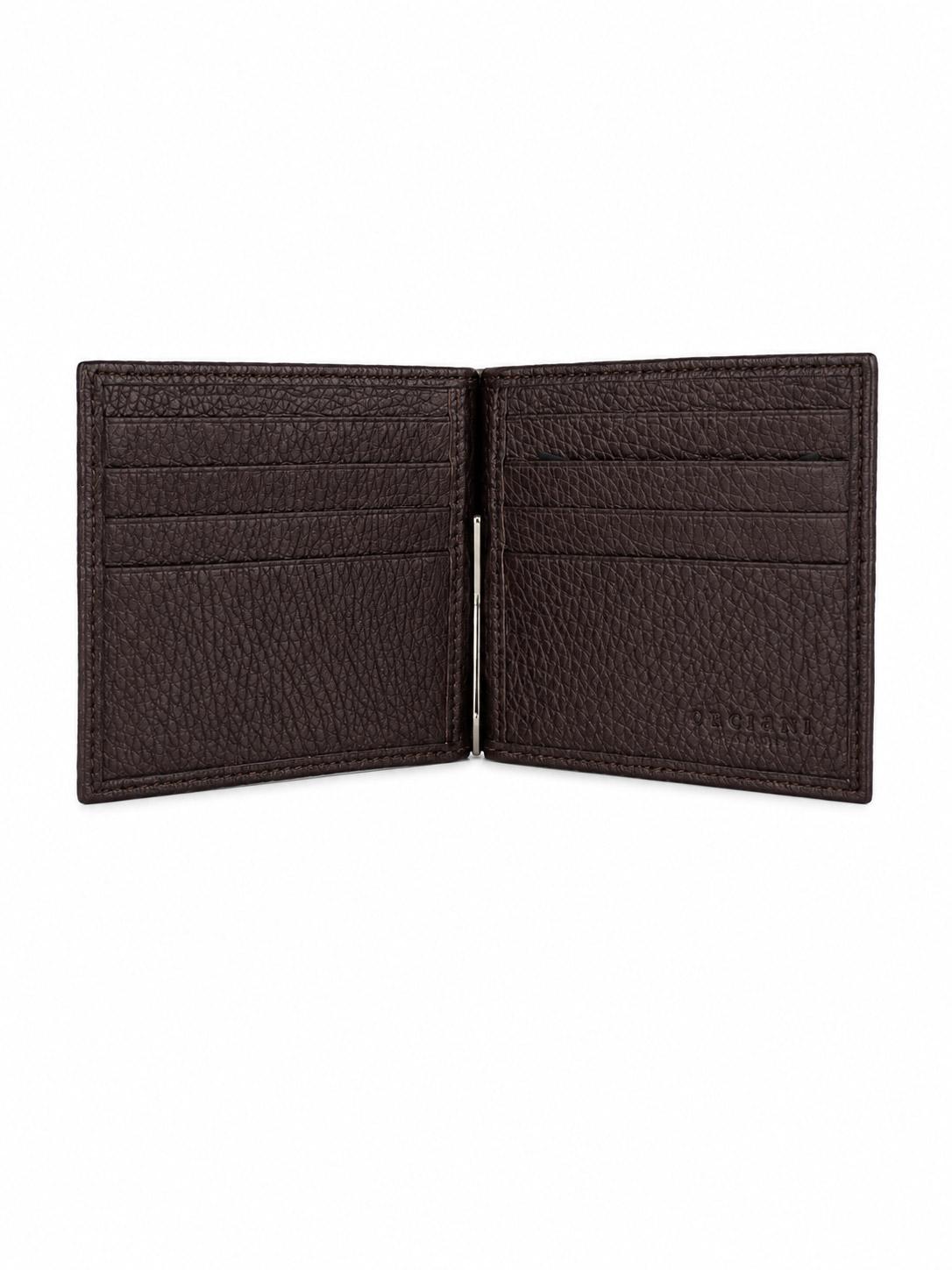 Portafoglio in pelle con clip ferma-banconote 