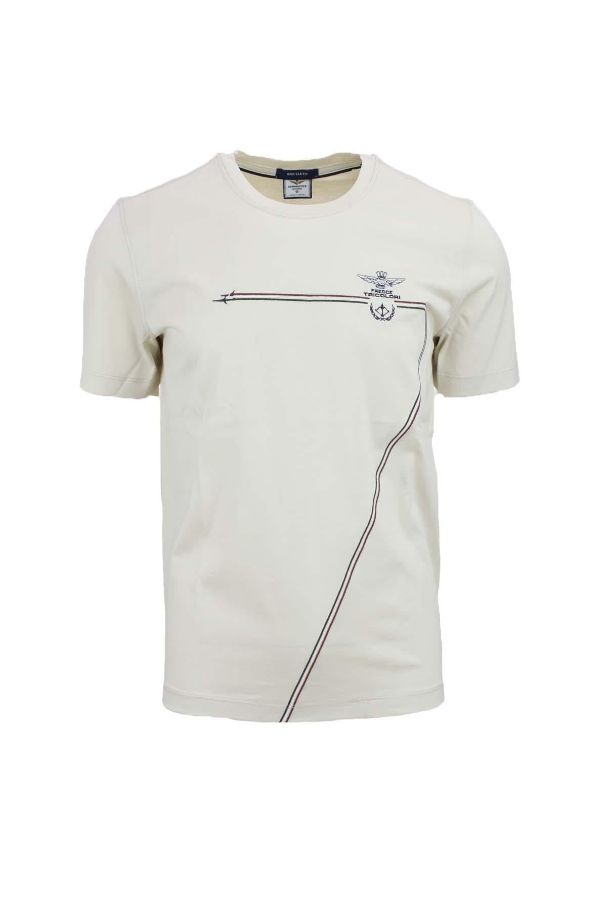 Tshirt frecce tricolori con scie ricamate 