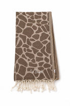 Telo Mare in Cotone fantasia giraffe con Frange 