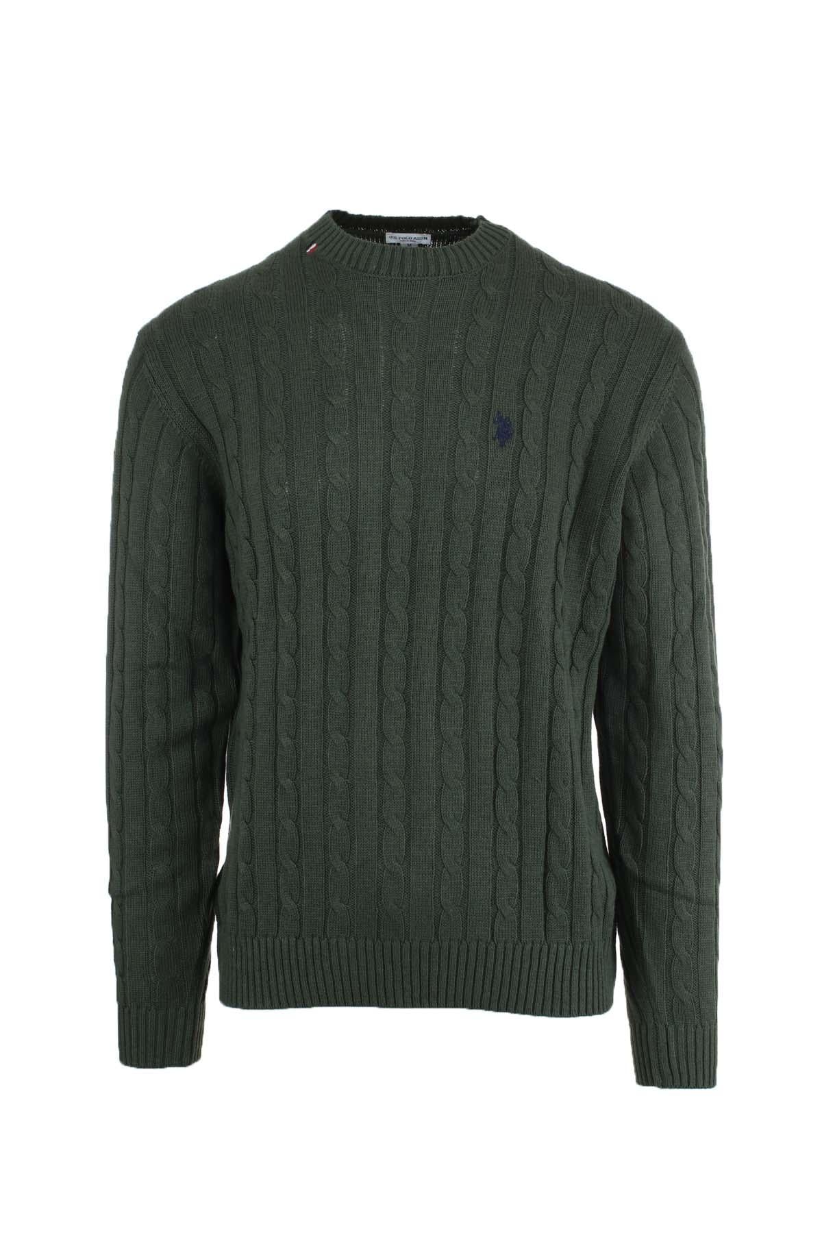 Pullover girocollo trecce 