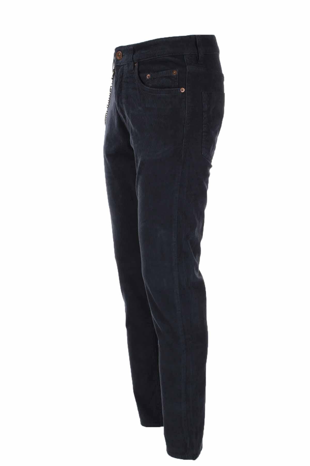 Pantalone 5 tasche velluto micro puntinato 