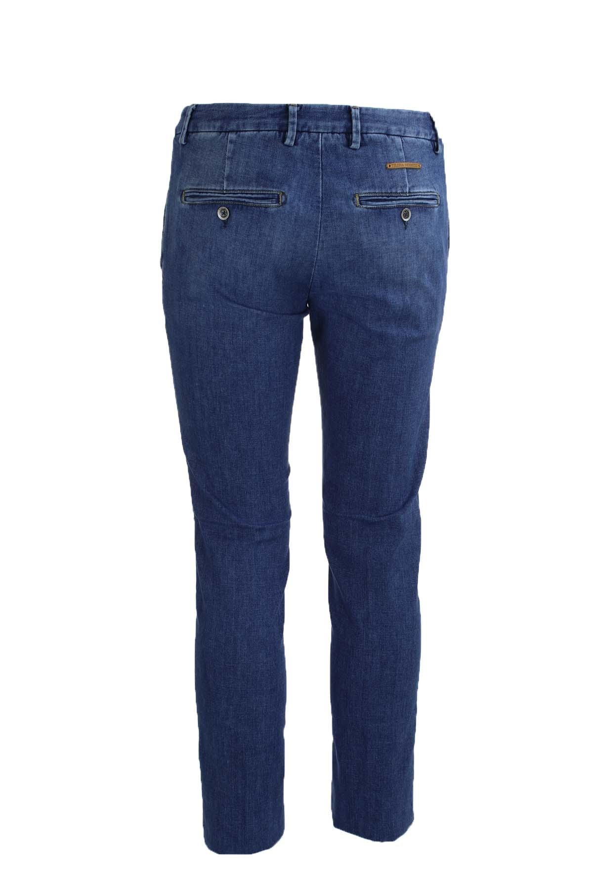 Pantalone chino tasche america in denim 