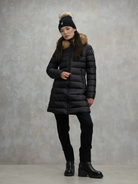 Piumino lungo con bordo in pelliccia KRISTIN 