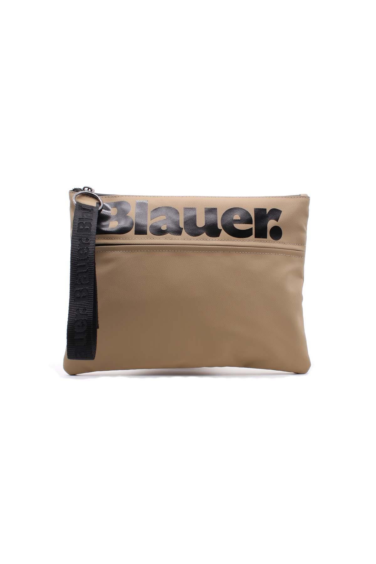 Pochette bustina Uomo Nylon gommato Doppia Zip 