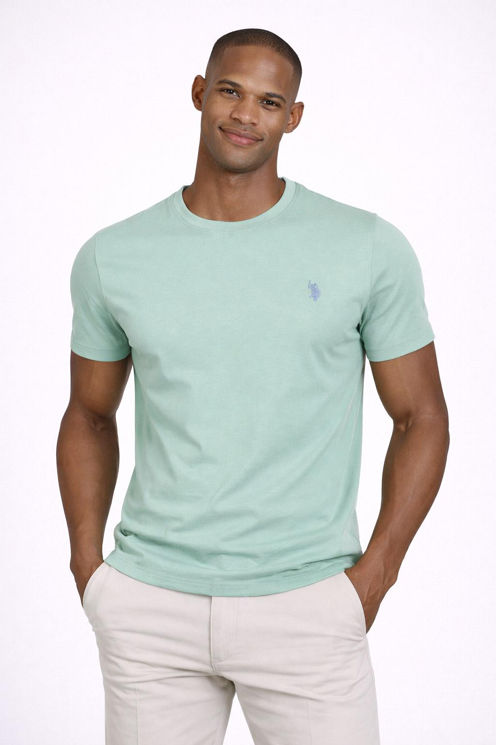 T-Shirt Uomo Cotone con logo ricamato 