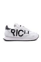Sneaker  in Nappa effetto used con Logo Lettering 