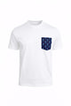 T-shirt uomo con taschino stampa cavalli marini in cotone