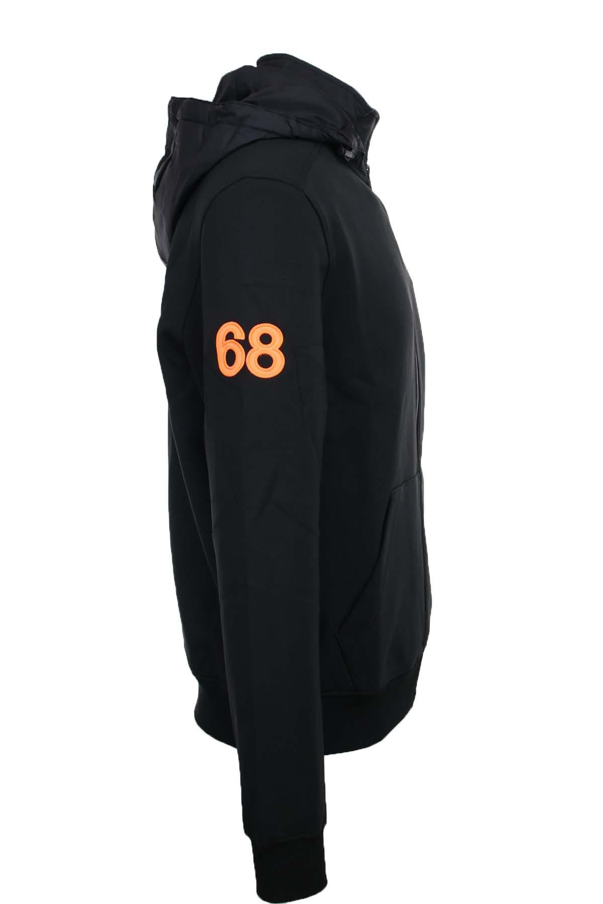 felpa cardigan zip con cappuccio 