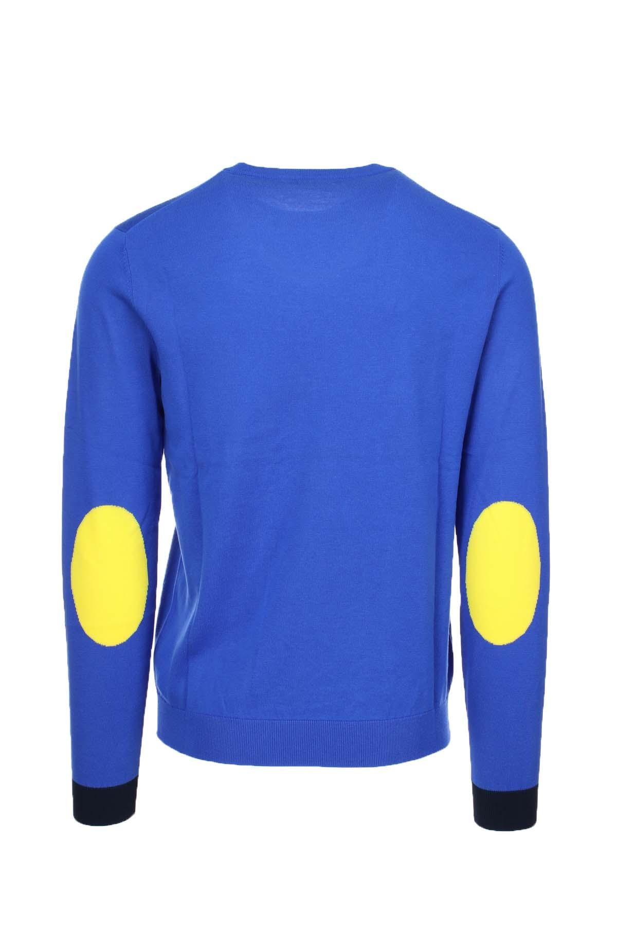 Maglia girocollo in cotone con toppe 