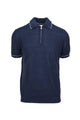 Polo mezza manica in misto lino con zip