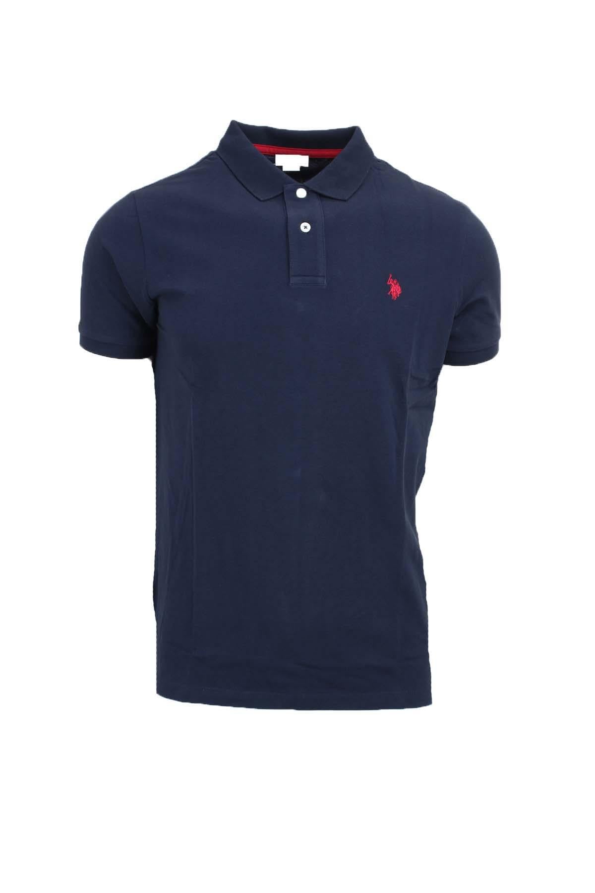 Polo mezza manica tinta unita con logo 