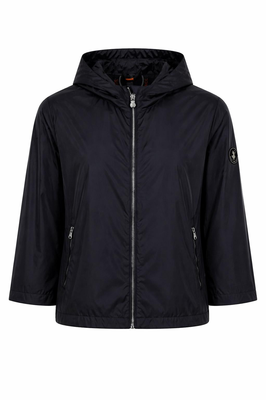 Giacca Donna Corta manica 3/4 con Cappuccio in Nylon 