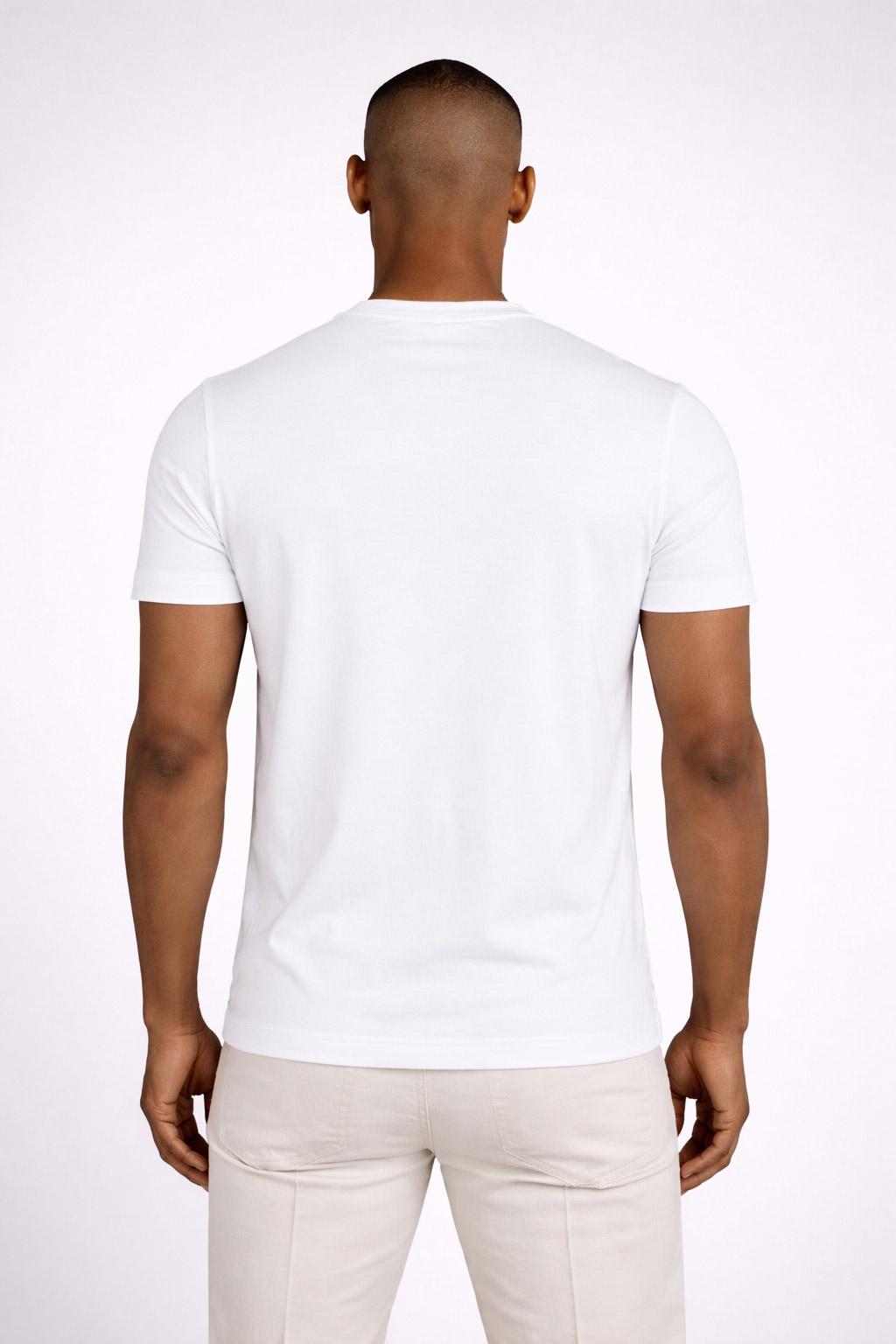 T-shirt uomo in cotone piquet con logo 